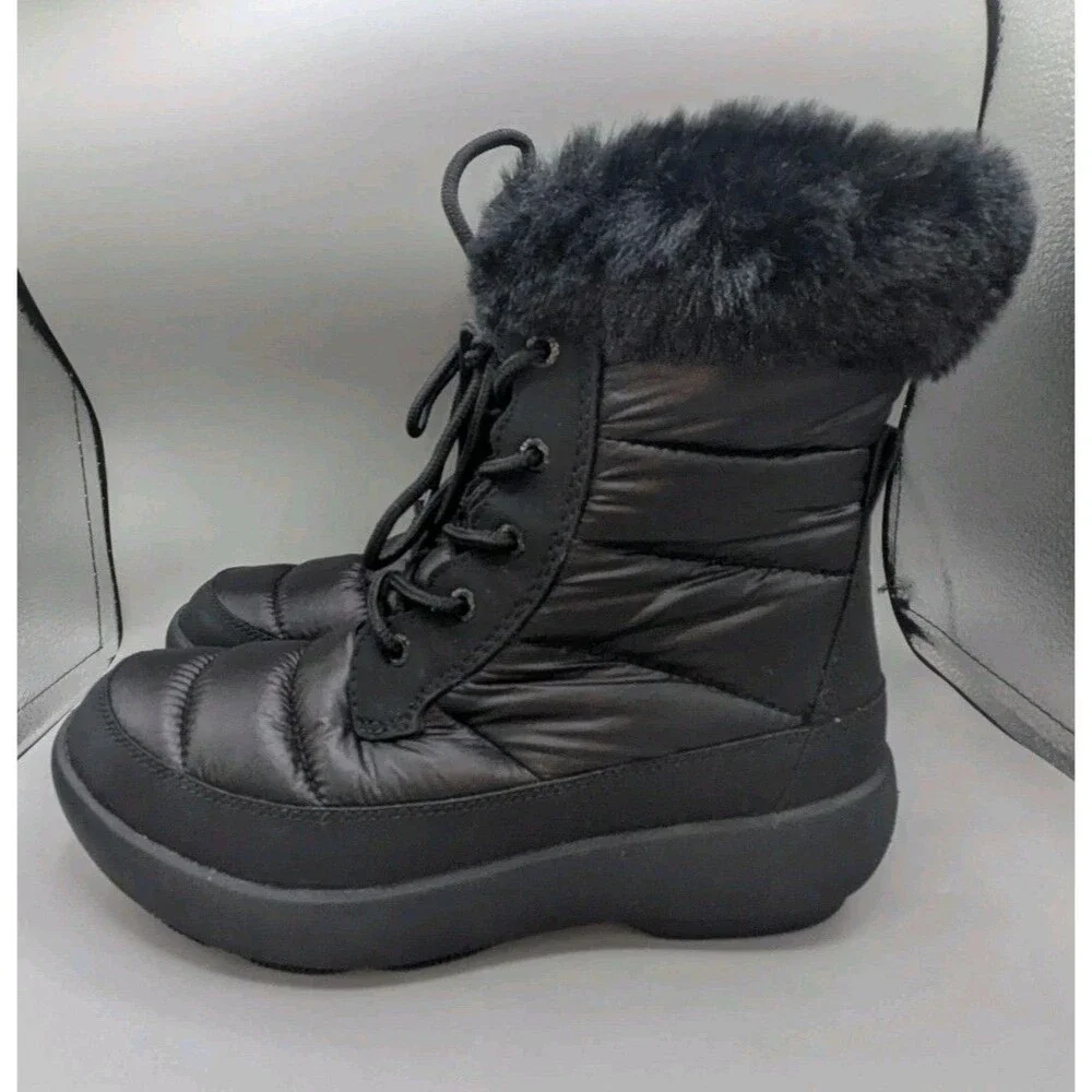 Sperry Bearing Plushwave Winter Boots, Black, Women's 6 M